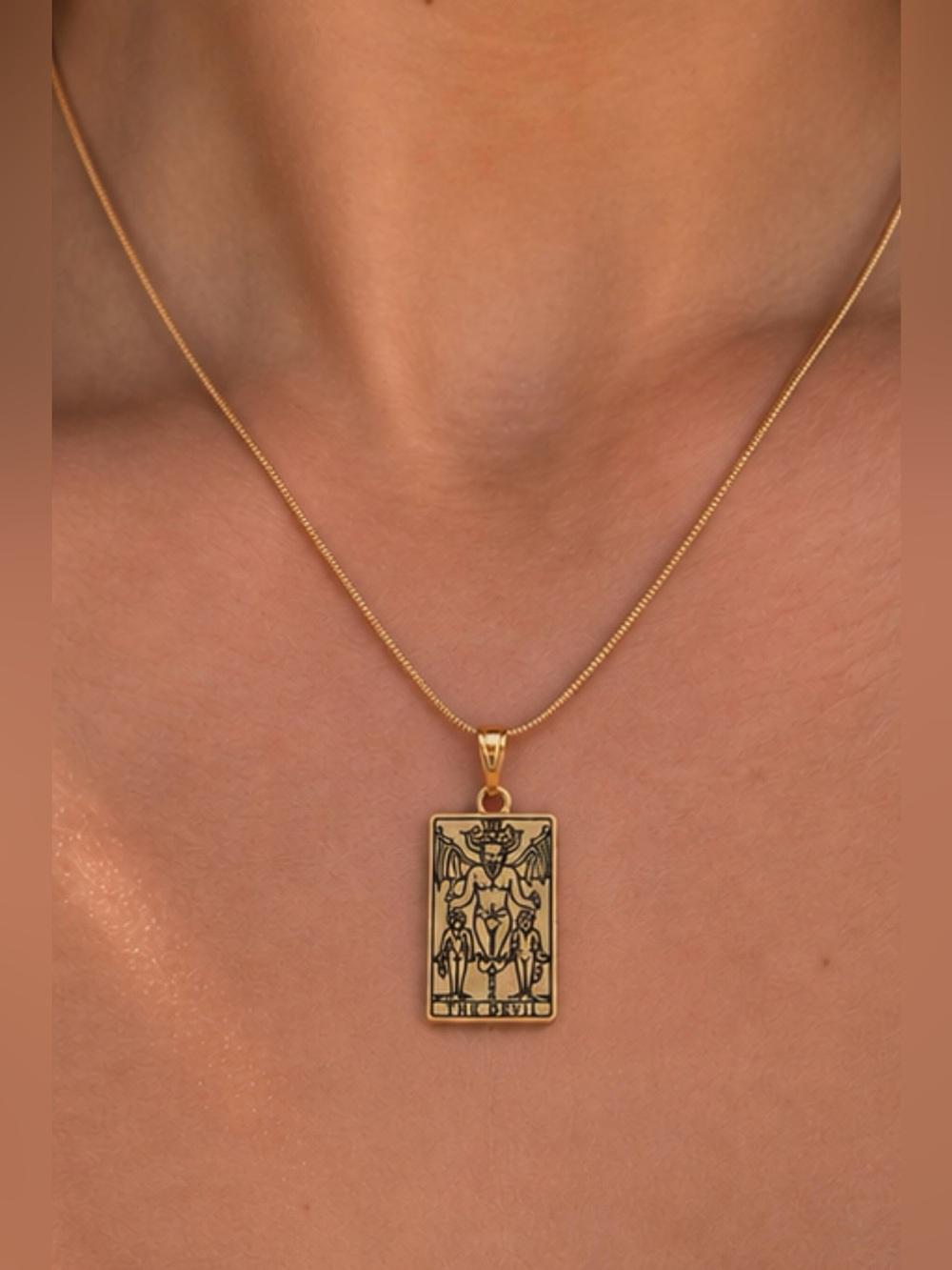 The Devil ✨ Tarot Card Necklace